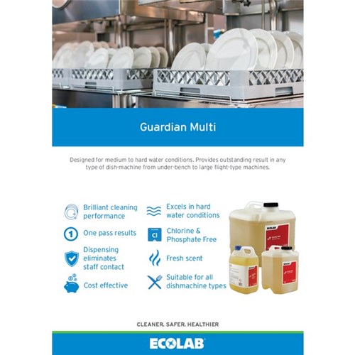 Guardian Industrial Dishwasher Detergent 5L, Carton of 2
