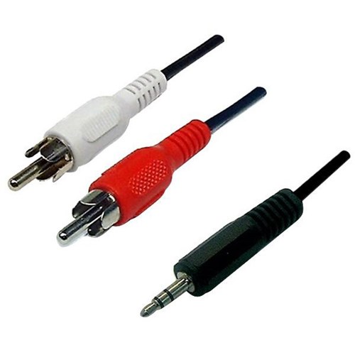 Dynamix Stereo 3.5mm Plug to 2 RCA Cable 5m