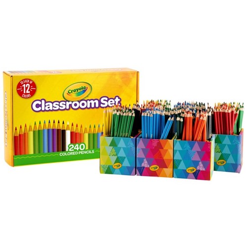 Crayola Coloured Pencils Classroom Set, Pack of 240