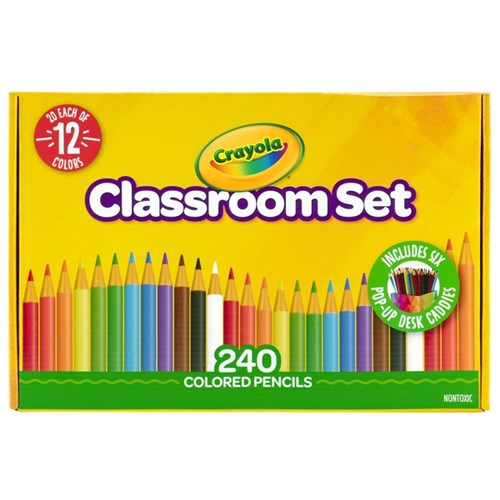Crayola Coloured Pencils Classroom Set, Pack of 240