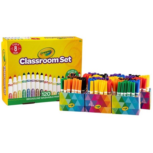 Crayola Broadline Markers Classroom Set, Pack of 120