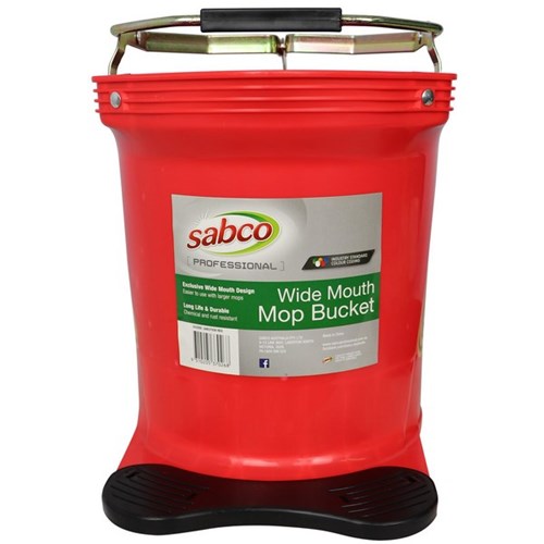 Sabco Wide Mouth Mop Bucket 16L Red