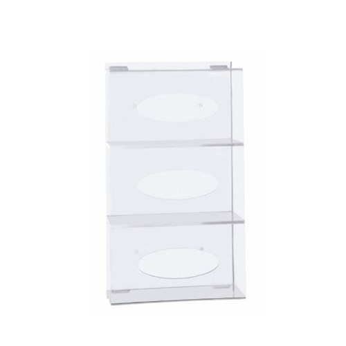 Eagle Acrylic Glove Dispenser Multi Inner with Shelves Clear