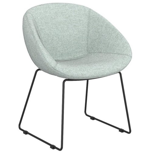 Camellia Sofa Chair Sled Base Reef Fabric/Mint