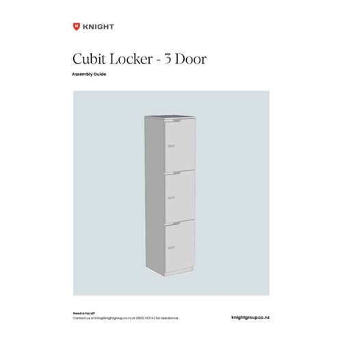 Knight Cubit 3 Door Locker Atlantic Oak