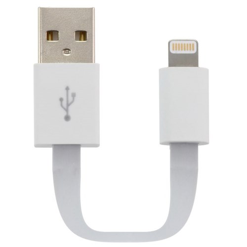 Moki Lightning SynCharge Pocket Cable White 100mm