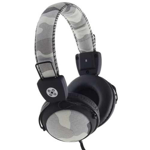 Moki Camo Headphones With In-Line Microphone Grey