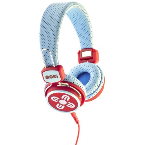 Moki Kid Safe Volume Limited Headphones Blue/Red