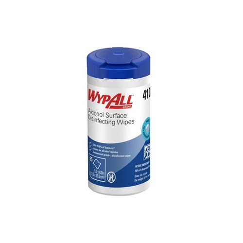 WypAll Alcohol Surface Disinfecting Wipes (4101), Carton of 12