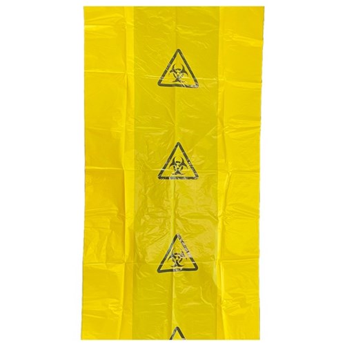 Biohazard Bag Yellow 750x390x1500mm, Carton of 100