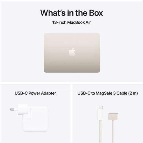 Apple MacBook Air 13 Inch M4 Chip 10-Core CPU 16GB RAM 512GB SSD Starlight