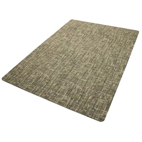 Advance Matting PET Carpet on Rubber Chair Mat 900x1200mm Khaki