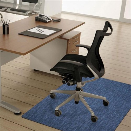 Advance Matting PET Carpet on Rubber Chair Mat 900x1200mm Grey
