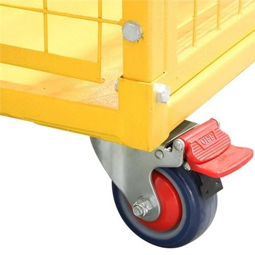 Richmond Wheel Full Mesh Stock Picking Trolley 900x600mm Yellow