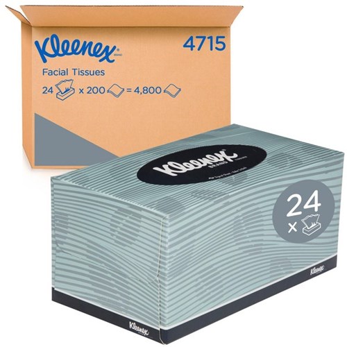 Kleenex® Facial Tissues (4715) 2 Ply, Carton of 24