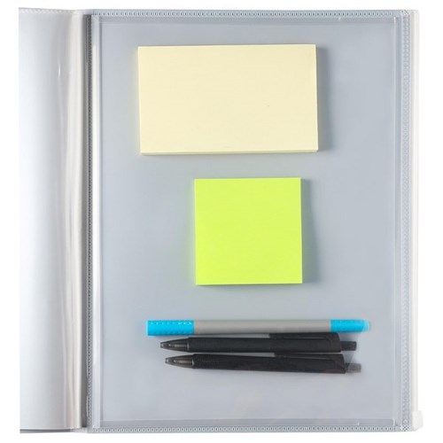 FM New Gen A4 Display Book 20 Pocket with Zip Pocket Ocean Blue