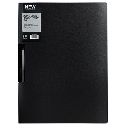 FM A4 Swing Lock Presentation File Gunmetal Black