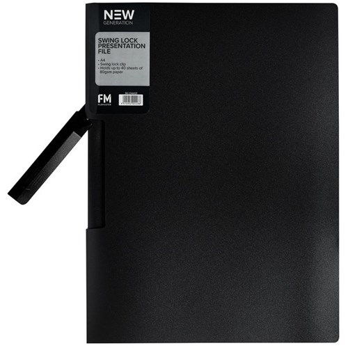 FM A4 Swing Lock Presentation File Gunmetal Black