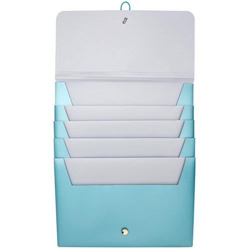 FM New Gen A4 Portable Undraw File 5 Pocket Ocean Blue