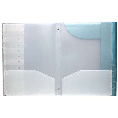 FM New Gen A4 File Divider 12 Tab Ocean Blue