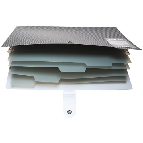 FM New Gen A4 Expanding Portable File Gunmetal Black