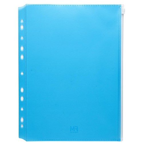 FM Vivid A4 Binder Pocket with Zipper Lock Pack 4 Assorted Colours