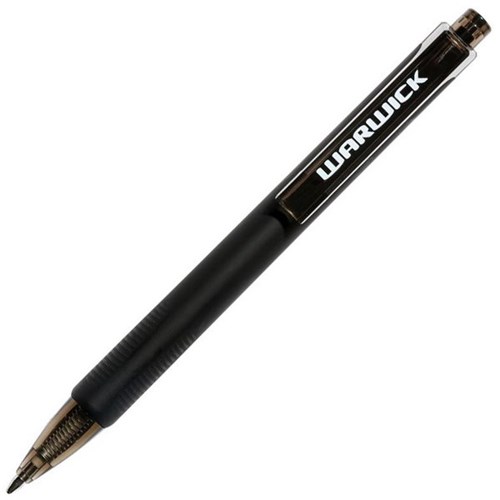 Warwick Black Tri Barrel Ballpoint Pen 1.0mm Medium Tip