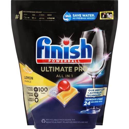 Finish Ultimate Dishwashing Tablets Lemon, Pack of 100