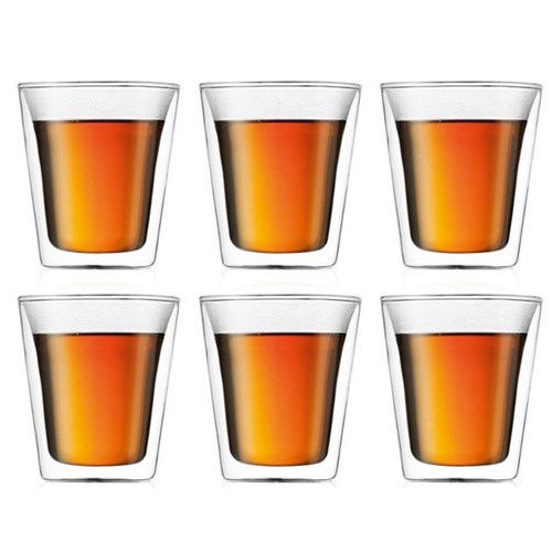 Bodum Canteen Double Wall Glasses 200ml, Box of 6