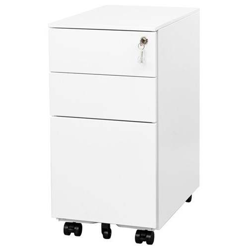 Mobile Slim 3 Drawer White