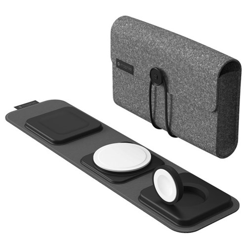 Mophie MagSafe Universal Wireless 3-In-1 Travel Charger Black