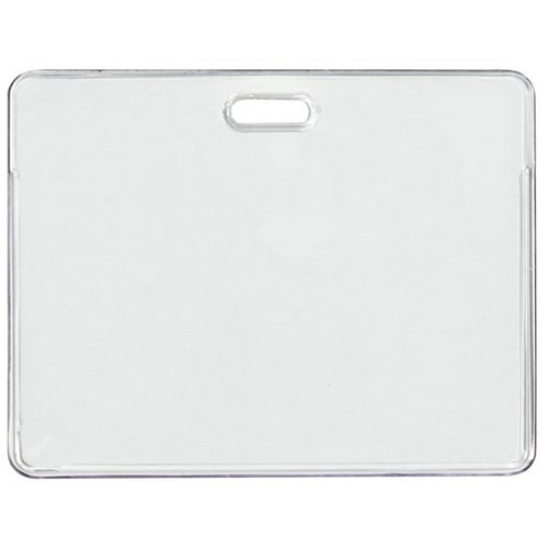 Vinyl Secure Heavy Duty Landscape ID Card Pouch 90x63mm Clear, Box of 100