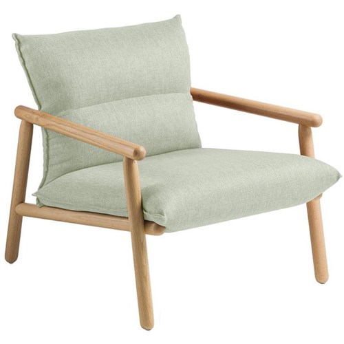 Eden Maia Lounge Chair Warm Natural Beech Frame Keylargo Fabric/Pistachio