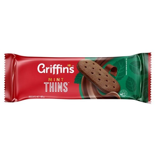 Griffin's Chocolate Thins Mint Biscuits 180g