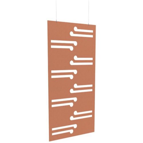 Boyd Acoustic Hanging Carved Panel 1200mm Koru Rust
