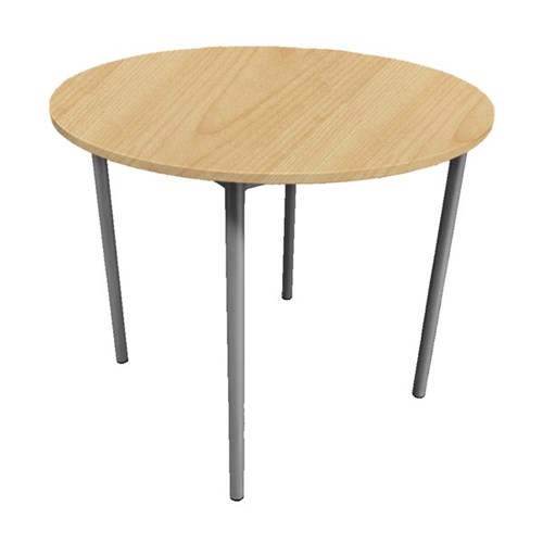 SitRite Dog Round Group Table Maple/Silver