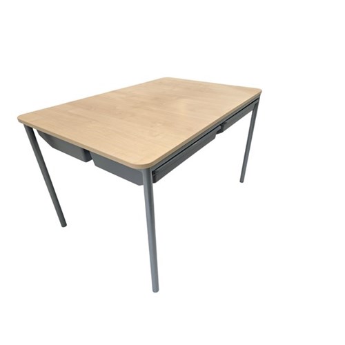 SitRite Deluxe Group Table With Tote 1800mm Maple/Silver