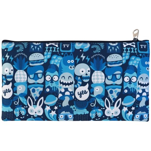 Milan Pencil Case 340x170mm School Days Blue