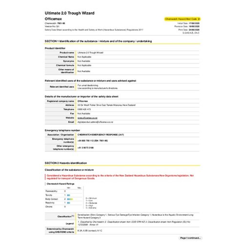 Ultimate 2.0 Trough Wizard Urinal Deodoriser Cucumber Melon