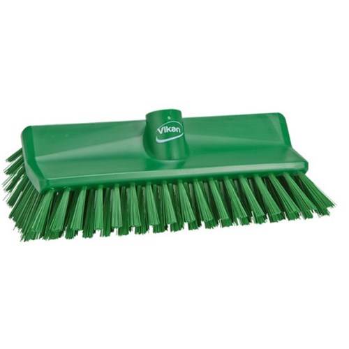 Vikan High-Lo Stiff Bristle Brush 265mm Green
