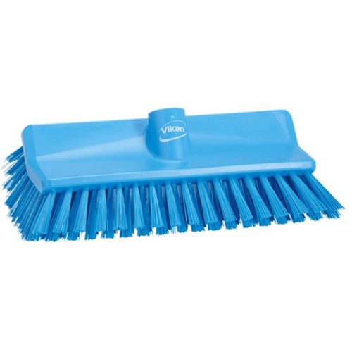 Vikan High-Lo Stiff Bristle Brush 265mm Blue