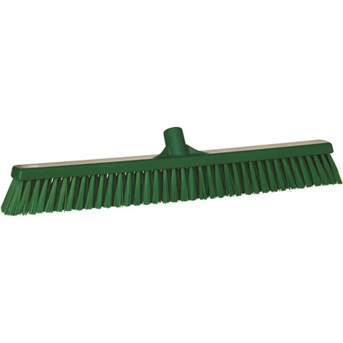 Vikan Floor Broom Soft/Stiff Bristle 610mm Green