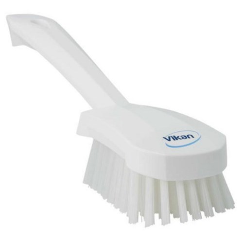 Vikan Short Handled Stiff Bristle Washing Brush 270mm White