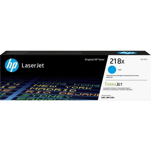 HP 218X LaserJet Toner Cartridge Cyan