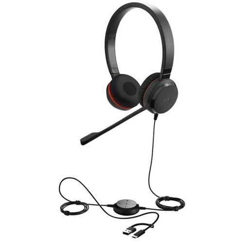 Jabra Evolve 30 II UC Stereo Wired Headset USB-C/A