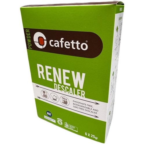 Cafetto Renew Coffee Machine Cleaner Descaler 25g, Pack of 6