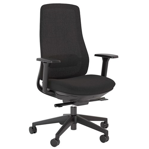 Lume Task Chair Mesh Back With Arms Unassembled Black