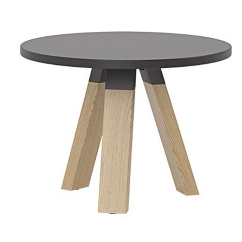 Ligna Round Coffee Table 600mm Oak/Black