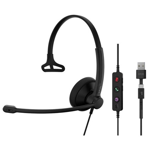 EPOS IMPACT 100 MS Wired Mono USB-C & USB-A Headset