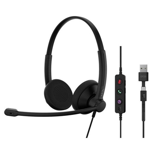 EPOS IMPACT 100 MS Wired Stereo USB-C & USB-A Headset